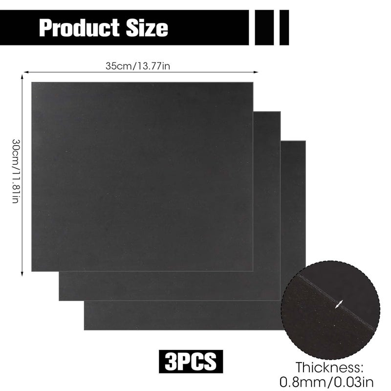 TNJPSEK Non-Asbestos Gasket Material Sheet Kit, 13.8" x 11.8" Exhaust Gasket Material Paper for Gasoline Diesel Oil Small Engine Lawn Mower Motorcycle Repair DIY Rebuild Sealing (3 Sheets 0.8mm) - Image 2